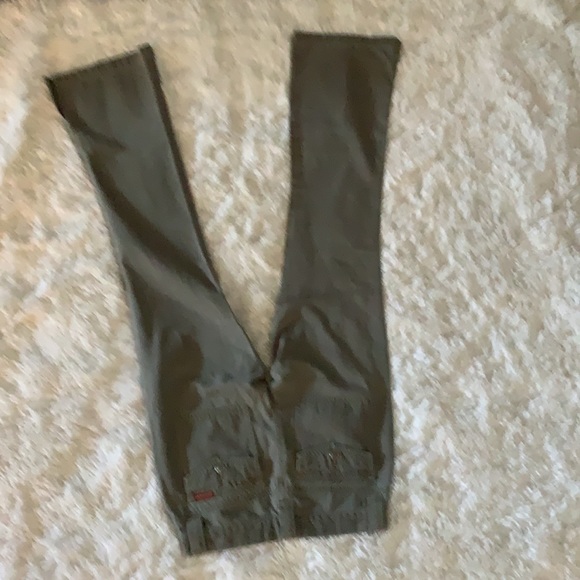 Roxy Khaki wide leg with slit on side pants - Picture 5 of 8